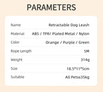 LED Automatic Retractable Dog Leash 5M