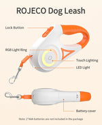 LED Automatic Retractable Dog Leash 5M