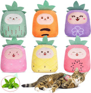 Cat Toys Pineapple, 6 Pack, Catnip Toys for Cats,Interactive Indoor Kitten Kicker Kitty Dental Catnip Cat Toy